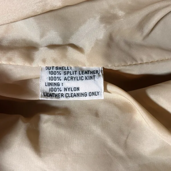 California vintage VTG 70s Women's Suede Leather Belt Knit Cardigan Sweater Jacket Beige Size Small - Image 12
