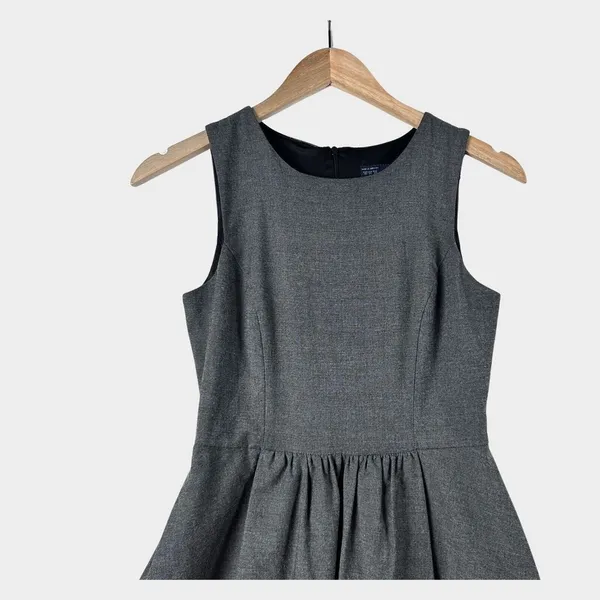 Zara Basic Jumper Dress Sz XS Gathered Waist School Girl Academia Minimalist‎ - Image 4