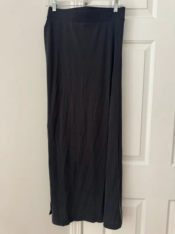 Anthropologie Celandine High-Slit Black Maxi Skirt, Size S - Image 10