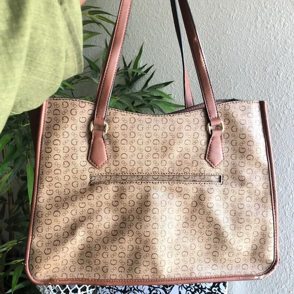 Guess brown and tan tote hand bag - Image 2