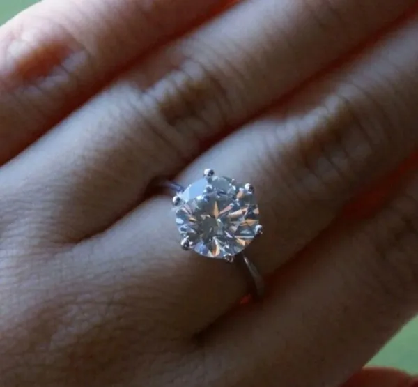 Single Solitaire Real 925 Silver 5ct Diamond Ring - Image 10