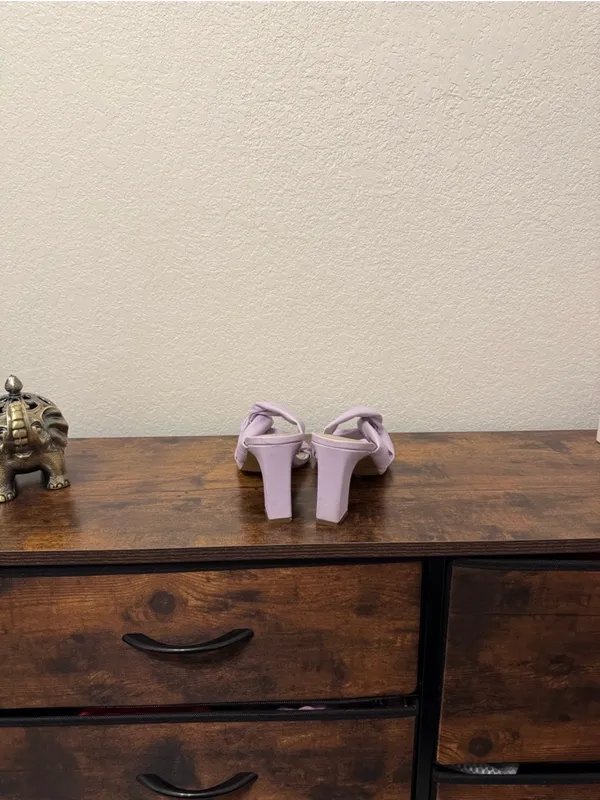 Boston Proper Lavender Knot-Front Block Heel Mules - Image 5