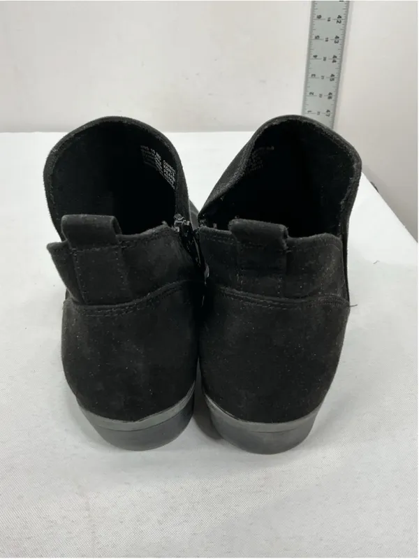 Womans So Pearblk Booties Size 10 M Black Block Heel Almound Toe - Image 4