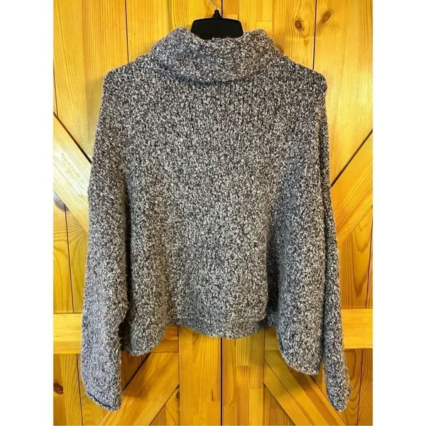 Free people BFF sweater in Berry oversized cowl neck women’s size medium (0655) - Image 6
