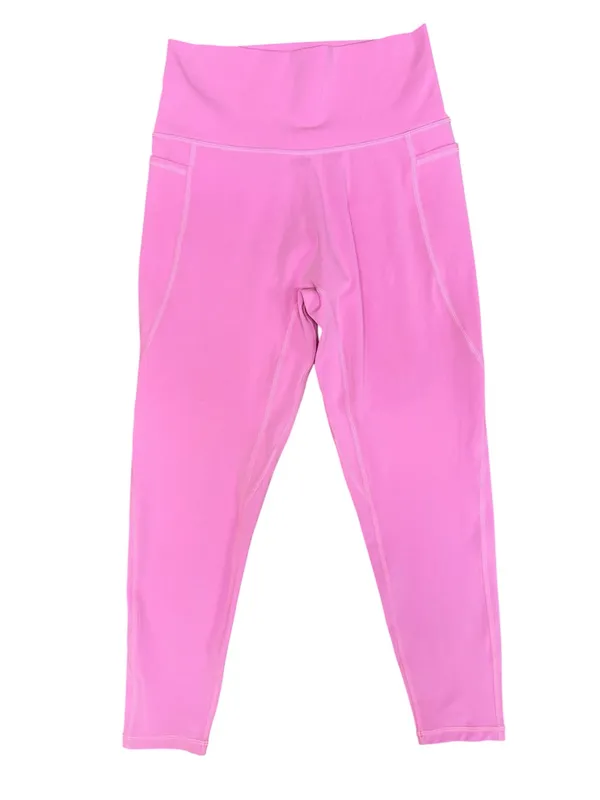 LSKD Fusion High Rise 7/8 Leggings Pockets Spark Pink Medium Gym Workout Fitness - Image 4