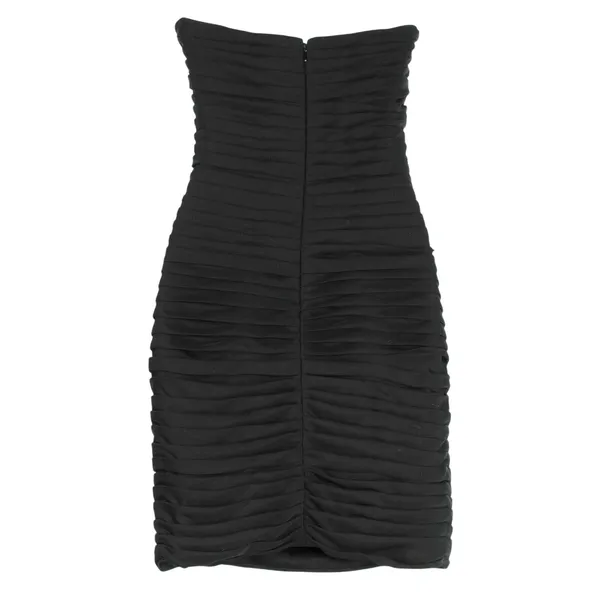 La Femme Dress Strapless Mini Prom Hoco Cocktail Party Y2K Formal Black Silver 2 - Image 2
