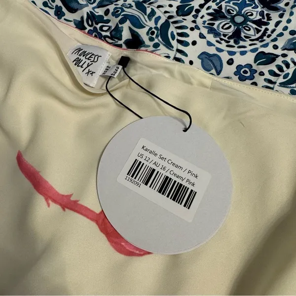 NWT Princess Polly Karalle Skirt Set Cream / Pink Size 12 - Image 10