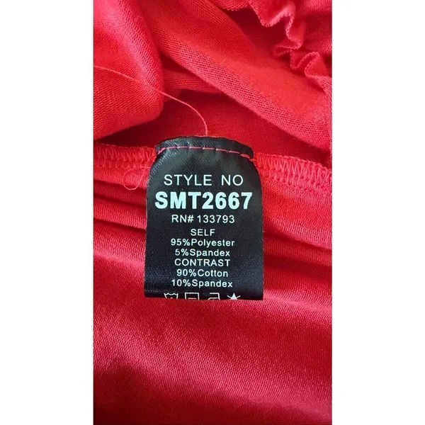 POL Coral Red Lace Slip Dress Nightgown Size S - Image 4