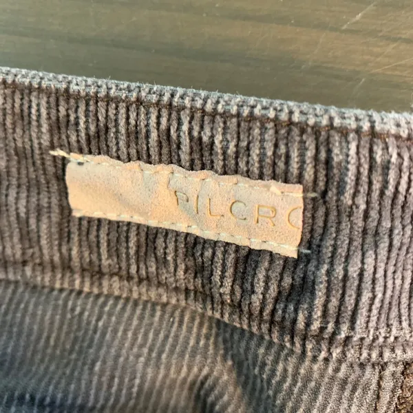 Pilcro and the Letterpress Women Gray Corduroy Straight Leg Pants 30 Tall Preppy - Image 3