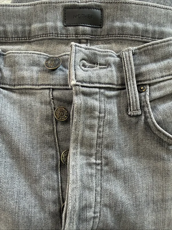 MOTHER The Tomcat Ankle Jeans All Nighter Gray High Rise Straight Size 28 - Image 7