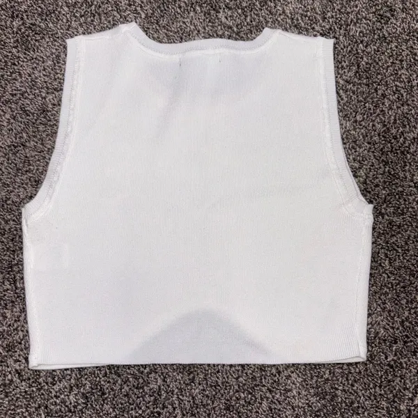 Papermoon Boutique White Crop Top Size Small - Image 6