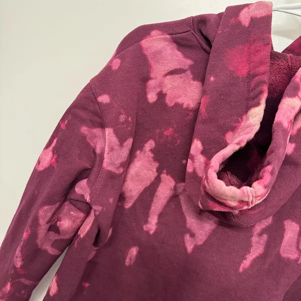 Champion Tie Dye Magenta Hoodie Hooded Sweatshirt - Image 8