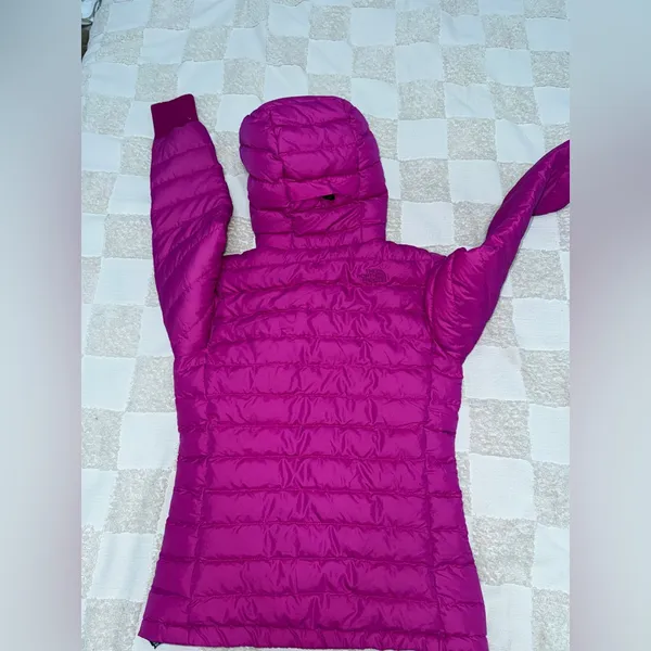 The North Face Fuchsia‎ Hooded 600 Down Jacket size XS - Image 6