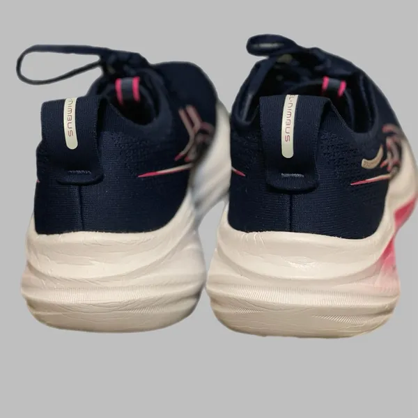 Asics Women's Navy and Pink Athletic Shoes - Image 3