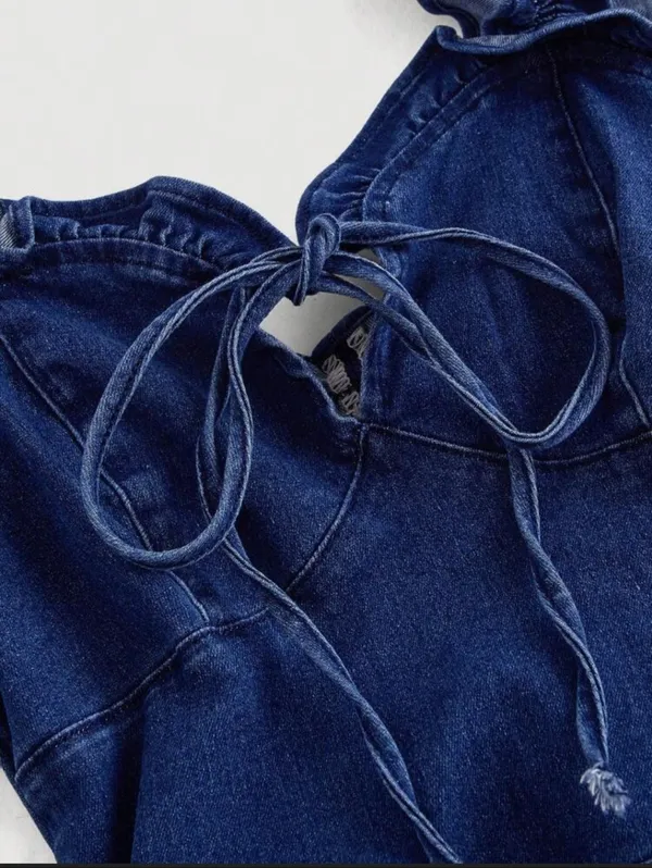 Denim Minidress Large - Image 4
