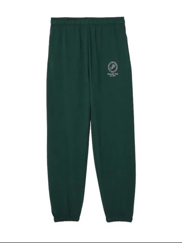 PINK Victoria's Secret Dark Green Sweatpants with Elastic Waist size XL - Image 2