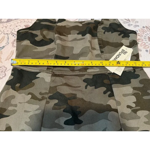 No Boundaries Camo Cotton Dress Square Neck Camouflage Mini Slit Y2K Small - Image 3