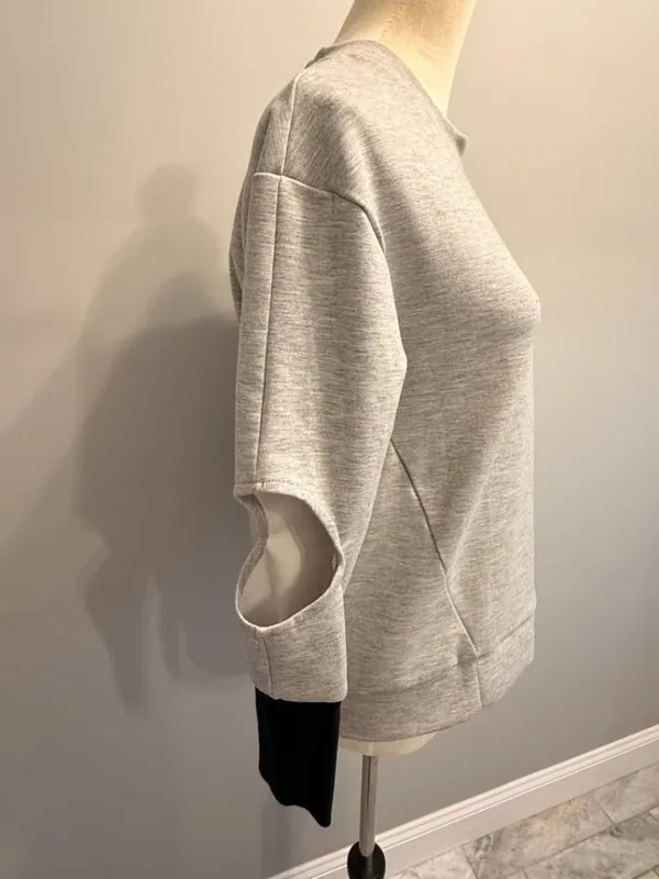 NEW ASOS women's size 6 gray/black cut-out sweater MSRP $49.99 - Image 5