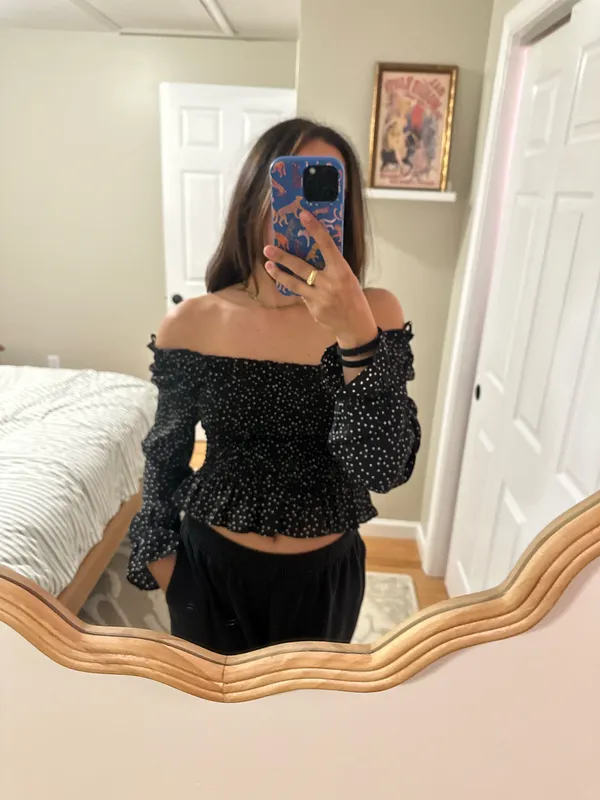 Forever 21 Black and white polka dot top - Image 2
