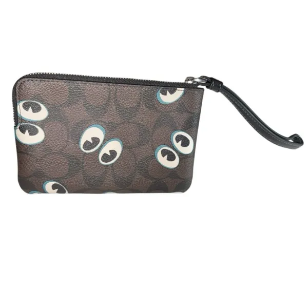 COACH Corner Zip Halloween Eyes Wristlet New with Tag MSRP $88 SOO very rare - Image 2
