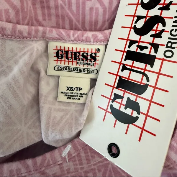 Guess‎ Bodysuit Size XS NWT Guess Spell out Logo Print - Image 4