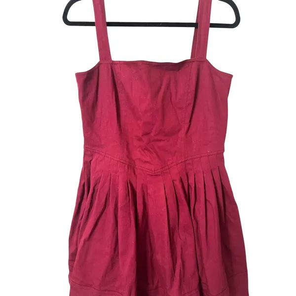 SAYLOR Lilibet‎ Pleated Mini Dress Maroon Medium - Image 4