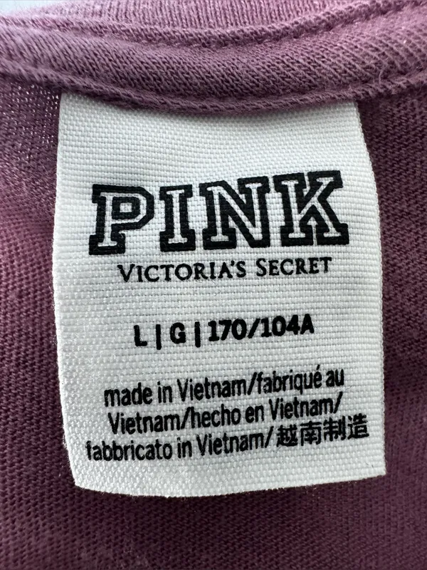 Victoria's Secret PINK Bling Sequin Muscle Tank Rose Begonia Mauve Size Large - Image 6