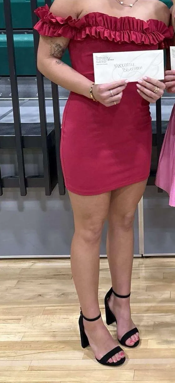 Mini Hello Molly Dress Dark Red  - Image 2