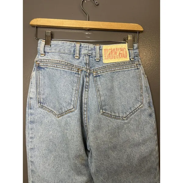 Bongo Jeans Juniors 5 Blue Light Wash High Rise Mom Denim Made In USA Vintage - Image 6