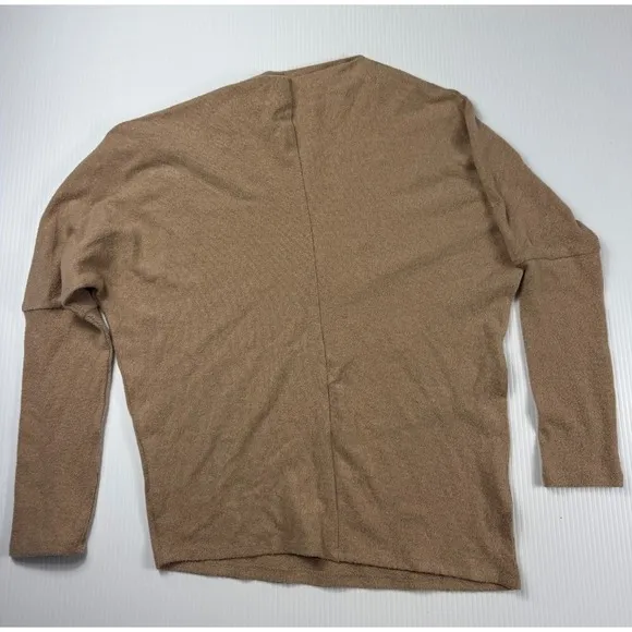 ASTR the Label Knit Pullover Top Casual Long Sleeve‎ Brown Asymmetric Hem M - Image 5