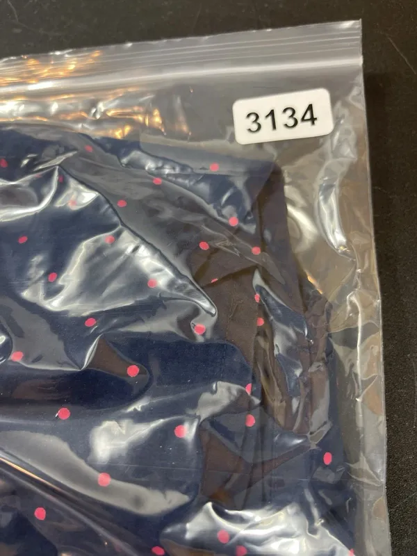 Vermont Country Store S Navy Pink Polka Dot Shirt Dress Cotton Tie Waist Cottage - Image 14