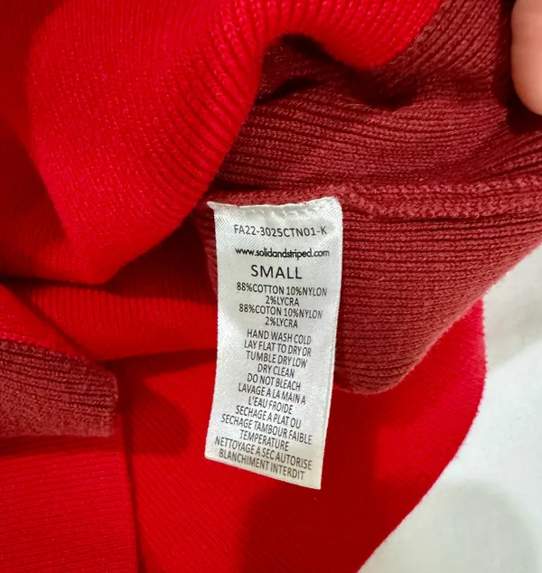 Solid & Striped The Marissa Colorblock Mini Dress Red Burgundy (Size S)⁠ - Image 11
