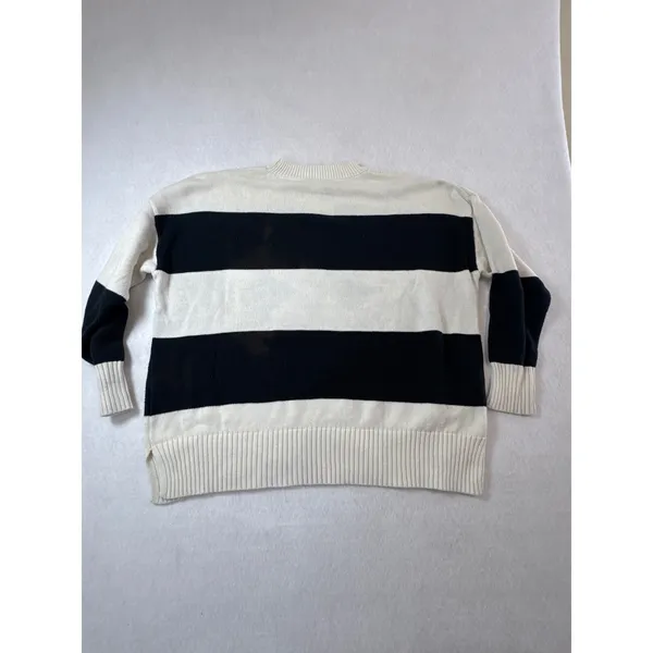 Sincerely Jules Womens SKI Graphic‎ Knit Sweater White Black Medium ST21841 - Image 7