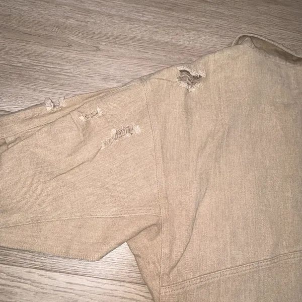Le Lis Boutique Tan Cropped Jacket Size Small - Image 13