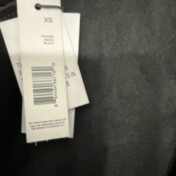 T Tahari Black Faux Leather Belted Trench Coat XS - Image 3