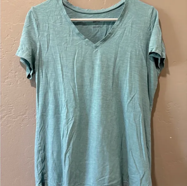 Felina Sky Blue V-Neck Short Sleeve Tee - Image 2