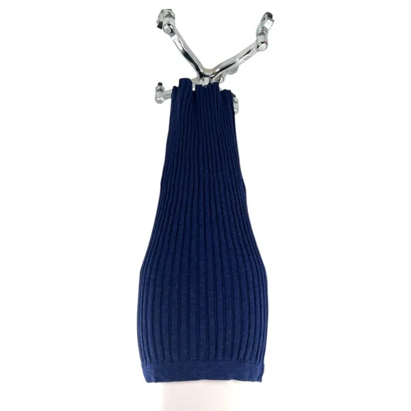 Free‎ people beach Veda ribbed blue maxi skirt Sz M - Image 2