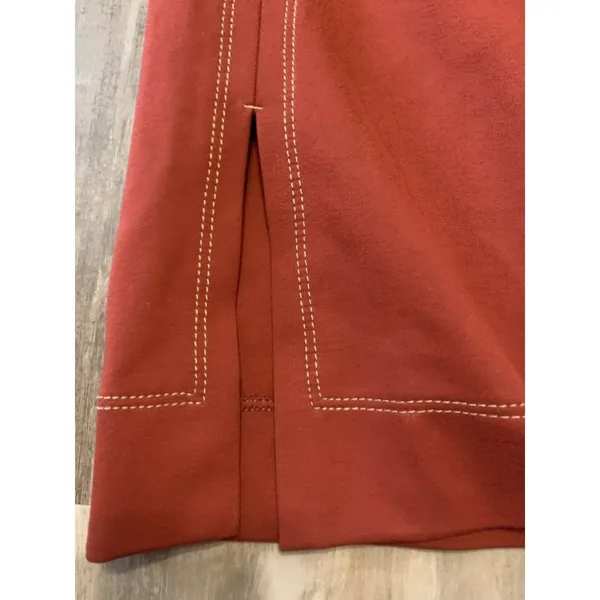 NEW Anthropologie Essential Trouser Pant Red White - Image 6