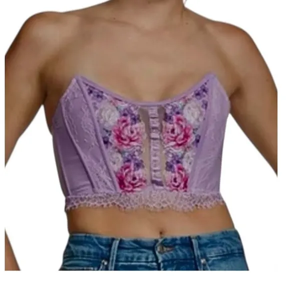 Victoria’s Secret Medium Dream Angels embroidered corset top BC 3187 - Image 2
