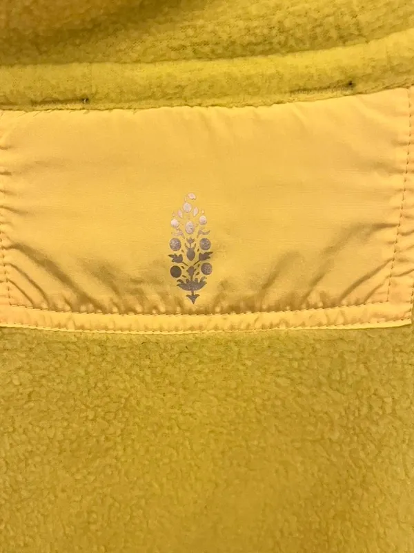 FP movement fleece green + yellow vintage 90s Size M Preloved - Image 6