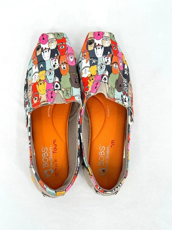 BOBS Skechers Plush Paws for Dogs Multi Dog Print Slip On Flats Women’s 8.5 - Image 6
