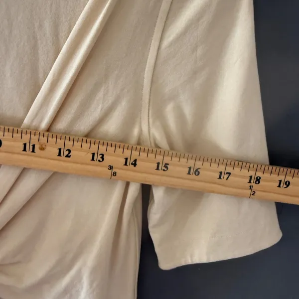 Lululemon Tie‎ Front Short Sleeve Pima Cotton Mini Dress Butter Yellow 2 Preppy - Image 5