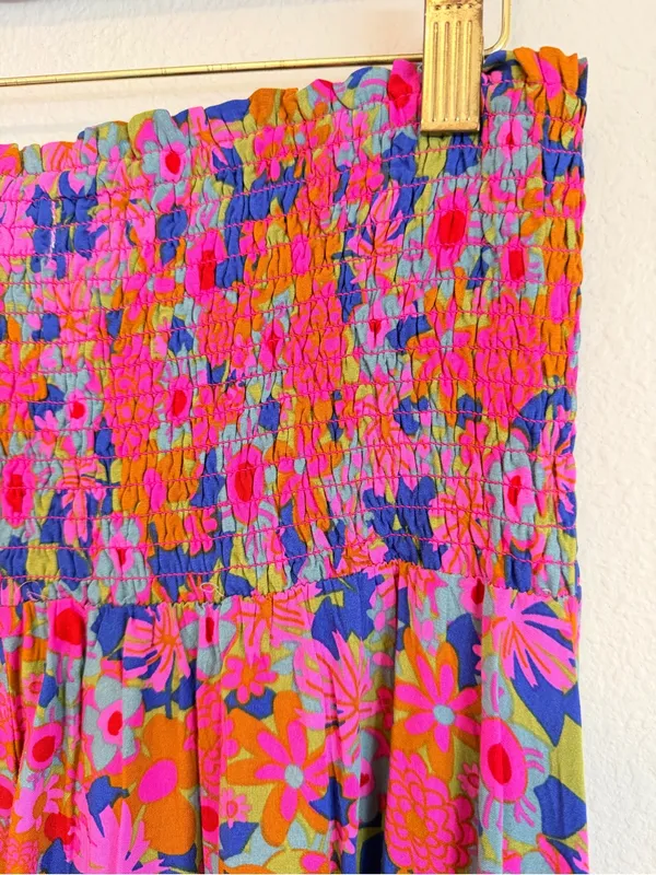 Natural Life convertible maxi skirt, floral print, front surplice slit, flowy XL - Image 9