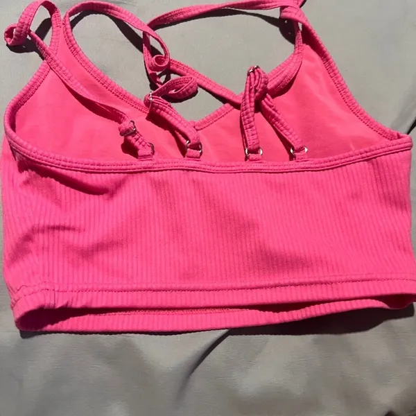 For Love & Lemons Eva Crop Top/Sports Bra‎ pink small - Image 6