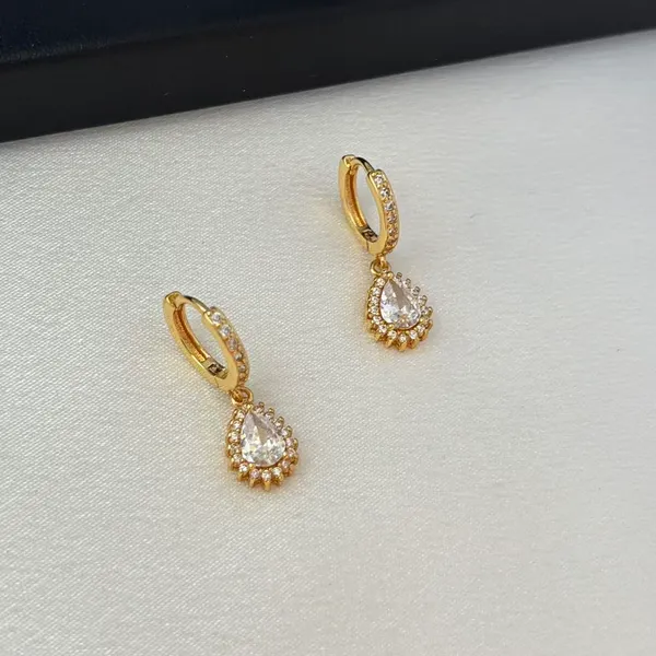 CZ Teardrop Shape Dangle Drop Earrings for Women - Image 3