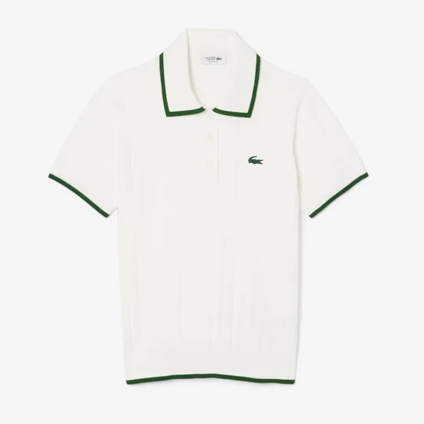 Lacoste White Polo Short Sleeved Polo Collar Golf Sweater 38 - Image 4