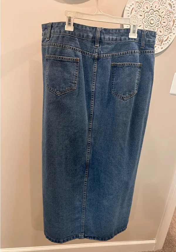 Denim Maxi Skirt Size M - Image 7