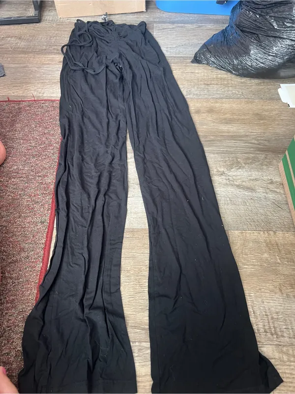 I am Gia black high waisted ruched pants - Image 11