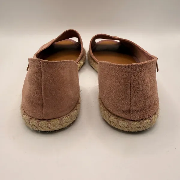 VERBENAS Pink‎ Suede Peep Toe Espadrille Flats Made in Spain Women Size 39 - Image 6