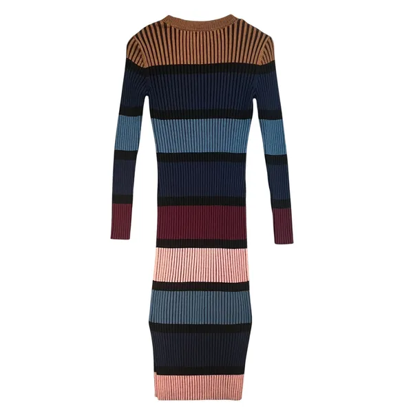 Dolan Lorna Midi Sweater Dress Ribbed Striped‎ XS Multi-Color XS - Image 2